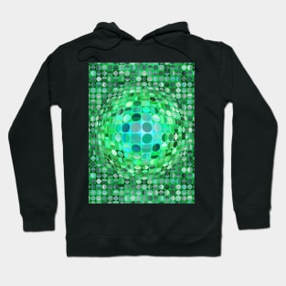 Optical Illusion Sphere - Green Hoodie